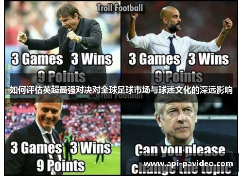 如何评估英超最强对决对全球足球市场与球迷文化的深远影响