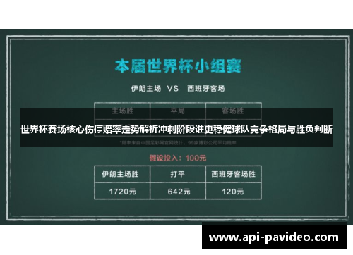 世界杯赛场核心伤停赔率走势解析冲刺阶段谁更稳健球队竞争格局与胜负判断